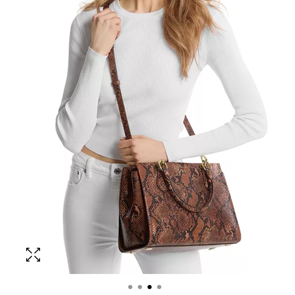 Micheal kors handbag and wallet with duster bag.Snake embossed
